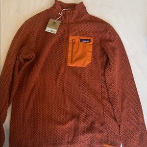 Patagonia Brick and Tangerine Fleece